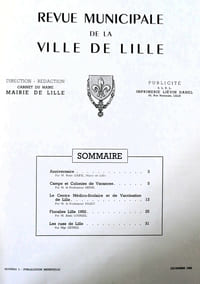 Revue municipale Lille - Numéro 3, décembre 1952 - Editions SLEL imp. Liévin Danel Lille 1952