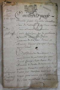 Contredits pour Messire Pierre Lesparler chevallier sieur de Coatcaric appellant contre Louis Allexandre de Bourbon Comte de Toulouse Duc de Penthievre et Danville admiral de France gouverneur de Bretagne intimé et messire Vincent Hiacinthe Deperrien aussy intimé...
4 décembre 1708
Il est aussi question de Mathurin Plancher, directeur de la Réformation du duché de Penthièvre, de la seigneurie de Guingamp, la paroisse de Plestin, du prévost de Tonquédec, Dunois de Lannion, le Plouguen Lecozic, de descriptions de l'église, Adam de Kermalvezen, de dîmes, d'armoires et d'escabeaux...