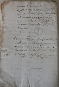 Contredits pour Messire Pierre Lesparler chevallier sieur de Coatcaric appellant contre Louis Allexandre de Bourbon Comte de Toulouse Duc de Penthievre et Danville admiral de France gouverneur de Bretagne intimé et messire Vincent Hiacinthe Deperrien aussy intimé...
4 décembre 1708
Il est aussi question de Mathurin Plancher, directeur de la Réformation du duché de Penthièvre, de la seigneurie de Guingamp, la paroisse de Plestin, du prévost de Tonquédec, Dunois de Lannion, le Plouguen Lecozic, de descriptions de l'église, Adam de Kermalvezen, de dîmes, d'armoires et d'escabeaux...