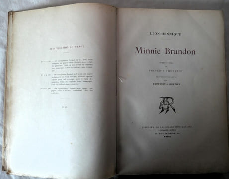 Minnie Brandon - Aquarelles de François Thévenot gravées en couleurs par Thévenot et Mortier - Librairie de la collection des Dix A. Romagnol 1907. ...