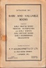 Catalogue XIV. Rare and Valuable Books. Comprising Early printed books, Medicine, Mathematics and Early Science, XVIth Century Books, and many ...