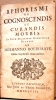 Aphorismi de Cognoscendis et Curantis Morbis in Usum Doctrinae Domesticae digeste... Editio Leydensis sexta auctior [vignet].. BOERHAAVE, Herman ...