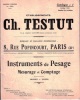 Etablissements Ch. Testut (Catalogue 1, Janvier 1931) Instruments de Pesage, Mesurage et Comptage - Presses  Copier.... TESTUT [Manufacturer].