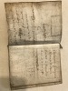 Antoine-François MORAT. Notaire roïal à Issoudun. Reçu le 24 mai 1752. TARIF arrêté le 22 Xbre 1766.. Manuscrit (Notaire)