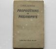 PROPOSITIONS DE PHILOSOPHIE. Cyrille BLONDEAU