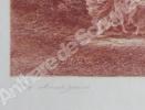 RONDE DE JEUNES FILLES, gravure originale signée crayon et titrée au dos "Sylvan plays" . Alfred Louis BRUNET-DEBAINES (1845-1939)