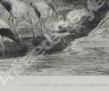 LA CIGOGNIÈRE AU JARDIN D'ACLIMATATION série Études parisiennes. Auguste LANÇON (1836-1887), eau forte originale
