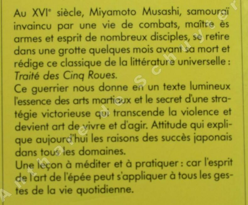 Miyamoto MUSASHI - TRAITÉ DES CINQ ROUES - Livre Rare Book
