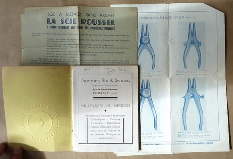 Fournitures et taillage d'engrenages pour toutes industries.. Duvivier, Six et Senacq.