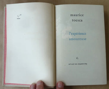 L'expérience amoureuse.