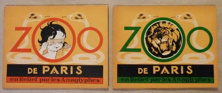 Zoo de paris en relief par les anaglyphes. 1ère série et 2ème série.