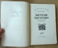 Souvenir Souvenirs. Traduit de l'am&eacute;ricain par Henri Michel.. Miller (Henry).