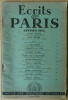 Ecrits de Paris. Revue des Questions Actuelles, N°87 janvier 1952.. Dacier, Fabre-Luce, Thérive, Le Grix, Dominique...