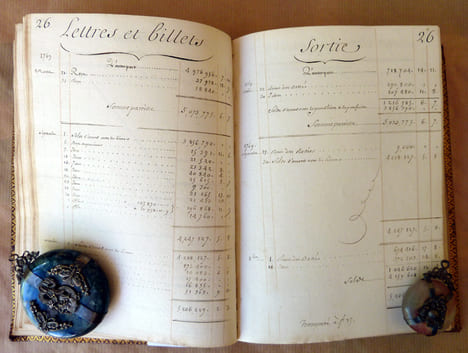  "Portefeuille, 9 Derniers Mois de 1769."  Manuscrit. Les Comptes de La france en 1769/1770.. [Etienne Maynon d'Invau].