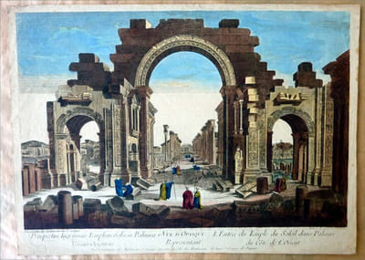 L'Entrée du Temple du Soleil dans Palmyre (Syrie); du côté de l'Orient.