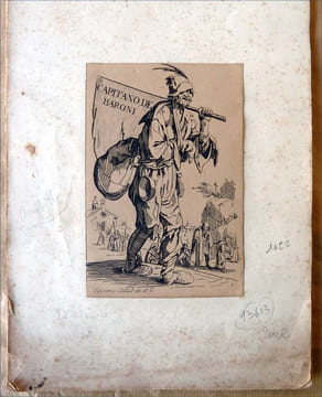 Capitano de Baroni. 25 planches gravées au XIXème d'après la célèbre série de gravure du maître de Nancy appelée "Les Gueux".. [D'après Jacques ...