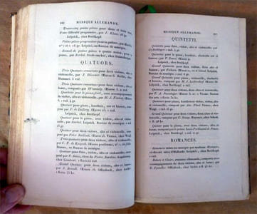 Bibliographie Musicale de La France et de L'Etranger, ou Répertoire Général Systématique de tous les Traités et Oeuvres de Musique Vocale et Instrumentale, imprimés ou gravés en Europe jusqu'à ce jour, avec l'indication des Lieux de l'Impression, des Marchands et des Prix. Suivi d'analyses des principaux ouvrages...