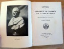 Lettres du Président De Brosses à CH.-C. Loppin De Gémeaux. Publiées pour la première fois avec une introduction et des notes.. [Yvonne Bezard].