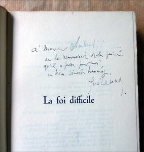 La Foi Difficile. Edition originale en S.P..