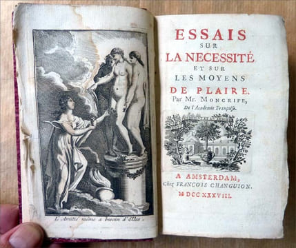 Essais sur La Nécessité et sur les Moyens de Plaire.. Moncrife.