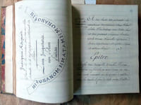 Recueil de Pièces Fugitives Tant en Vers qu'en Prose. Beau recueil manuscrit de 400 pp., environ, entièrement calligraphié.