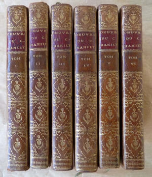 Oeuvres du Comte Antoine Hamilton. (Complètes en 6 vol.).. Hamilton (Comte Antoine).