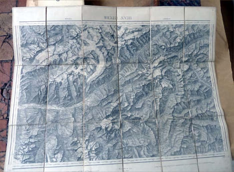 Une carte de Suisse; Canton du Valais; Région des grisons Brieg, Airolo, . G. H. Dufour; H. Muïlhaupt.