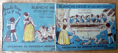 Blanche-Neige et les Sept Nains. Avec autorisation spéciale de l'auteur du film, Walt Disney. Complet en deux albums.