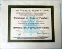 Ensemble de 10 documents concernant "Le Comité National du Souvenir de Verdun"dont le Président était Maurice Genevoix.. [Maurice Genevoix]