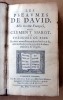 Les Psaumes de David, Mis en Rimes Françoises par Clément Marot et Théodore de Bèze. Marot (Clément) et Bèze (Théodore de).