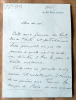 Une lettre autographe signée de 4 pp.; dimensions 11 x 15,5 cm au créateur de l'oeuvre de charité "Trente ans de Théâtre" censée soutenir les acteurs ...