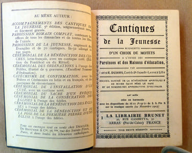 Cantiques de La Jeunesse augmentés d'un choix de motets à l'usage des Paroisses et des Maisons d'Education. 