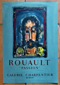 Rouault. "Passion". Affiche éditée à l'occasion de l'exposition à la Galerie Charpentier en 1965.