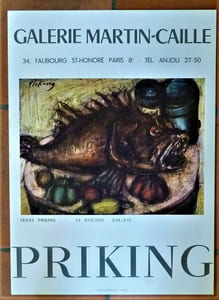 Prinking. "La Rascasse". Une affiche éditée à l'occasion de l'exposition à la Galerie Martin-Caille (1966). 