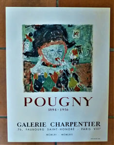 Pougny. Affiche éditée à l'occasion de l'exposition à la Galerie Charpentier; MCMLXI à MCMLXII.