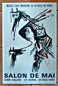 Affiche éditée à l'occasion du XXIIIe  "Salon de Mai" au Musée d'Art Moderne de La Ville de Paris du 29 avril au 21 mai 1967