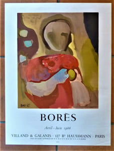 Borès. Affiche éditée à l'occasion de l'exposition à la Galerie Villand & Galanis, en avril-juin 1966.