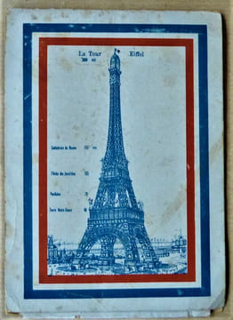 Un carnet présentant différents pavillons de pays du monde entier à l'Exposition Universelle de 1889 qui vit l'inauguration de La Tour Eiffel.. ...