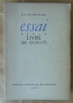 Essai sur le livre de qualité.. Victor-Michel (V.P.).
