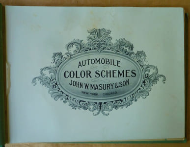 Automobile Color Schemes by John W. Masury & Son.