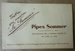 Une carte de visite de la Société des Pipes Sommer.. Société Sommer.