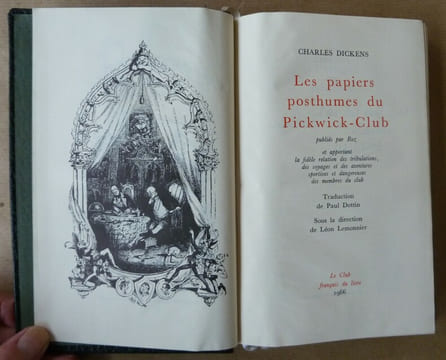 Les Papiers Posthumes du Pickwick-Club. Traduction de Paul Dottin.. Dickens (Charles).