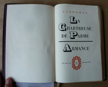 La Chartreuse de Parme. Armance. 
