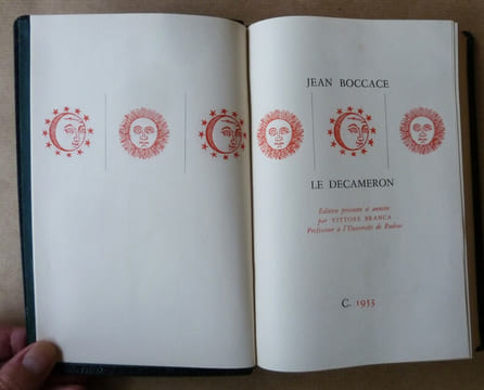 Le Decameron. Edition présentée par Vittore Branca professeur à l'Université de Padoue.. Boccace (Jean).