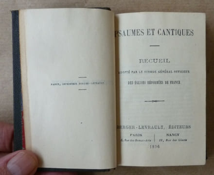 Psaumes et Cantiques. Recueil adopté par le synode général officieux des Eglises Réformées de France.. Collectif.