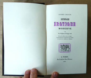 Dictionnaire Erotique Moderne par un Professeur de Langue Verte. 