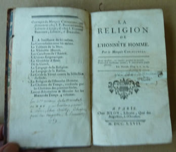 La Religion de l'Honnête homme.