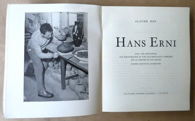 Hans Erni. Avec une biographie, une bibliographie et une documentation complète sur le peintre et son uvre.
