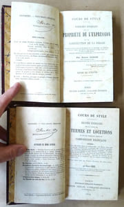 Cours de Style.Volume I et II: Premiers Exercices sur La Propriété de L'Expression. Un Tome: Livre de L'Elève; un autre Tome Corrigé des Exercices. Volume II: Un tome, Seconds exercices sur la valeur des Termes et Locutions et Tome suivant, idem mais Livre du Maître.
