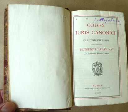 Codex Iuris Canonici Pii X Pontifis Maximi iussu digestus Benedicti Papae XV auctoritate promulgatus.. Pie X.